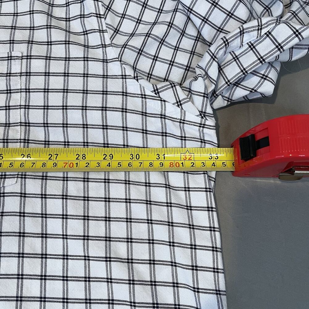 The FOUNDRY 4XLT Shirt Button Down Long Sleeve White/Black Check Plaid Easy Care - Picture 7 of 9